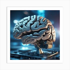 Artificial Intelligence Brain 38 Art Print