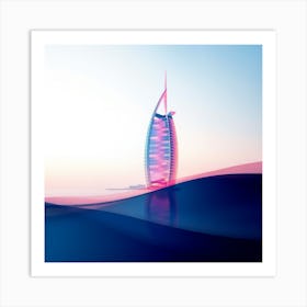 Burj Al Arab Stock Videos & Royalty-Free Footage 1 Art Print