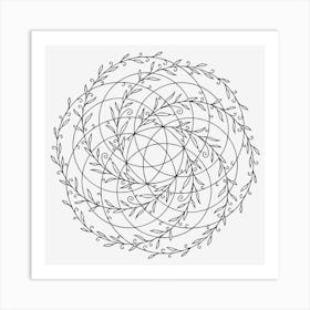 Leaf Mandala 07 Art Print