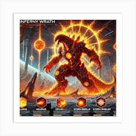 A Sci Fi Depiction Of Helionis Infernal Wrath Art Print