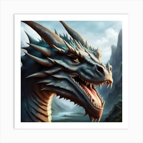 Majestic Dragon's Gaze Art Print