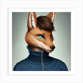 turtle neck fox Art Print