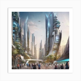 Futuristic Cityscape 70 Art Print