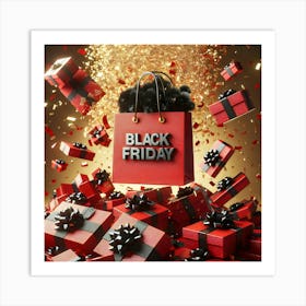 Black Friday Shopping 1 Art Print