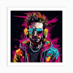 Dj splash Art Print