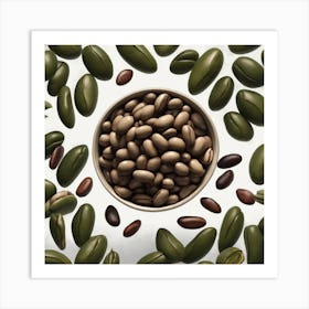 Coffee Beans In A Bowl 5 Art Print