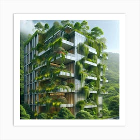 Green Building 1 Art Print