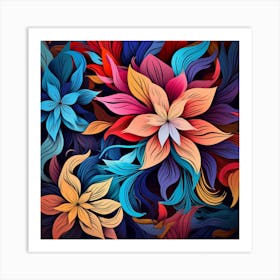 Abstract Floral Background Art Print