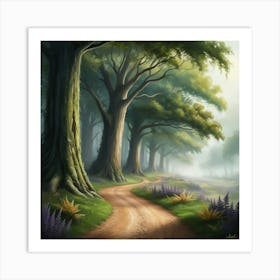 Road In The Woods Art Print