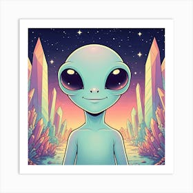 Cute Alien Art Print