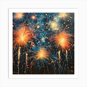 Fireworks In The Sky 1 Art Print