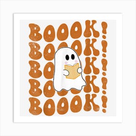 Boo Booook! Reading Book Bookworm Happy Halloween Funny Art Print