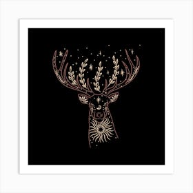 Deer Head Art Print