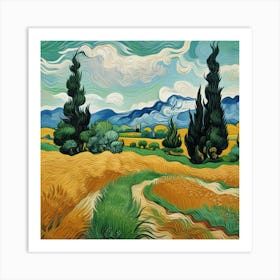 Wheat Field By Van Gogh Art Print