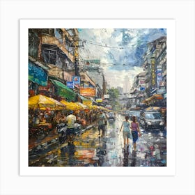 Rainy Day In Bangkok Art Print