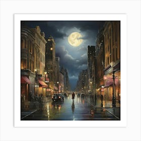 Night In The City Art Print 3 Art Print