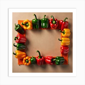 Frame Of Peppers 14 Art Print