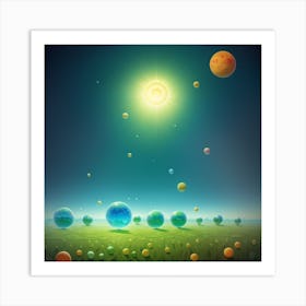 Planets In The Sky Art Print