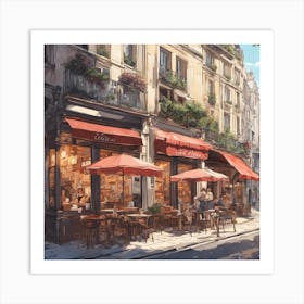 Paris Cafe Art Print