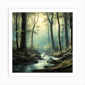 Forest Stream Art Print