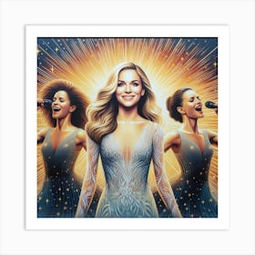 Singers on stage 1 Art Print