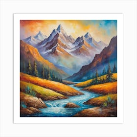 the  valley  morning Art Print