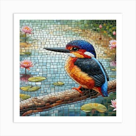 A mosaic bird 2 Art Print