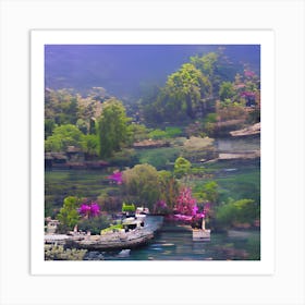 Asian Landscape Art Print