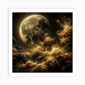 Moon And Stars 7 Art Print