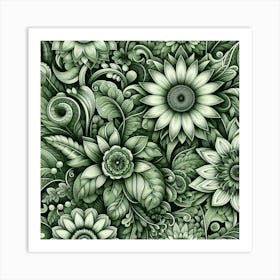 Floral Pattern 5 Art Print