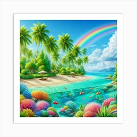 Rainbow Island Art Print