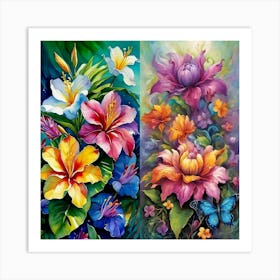 Flower Painting Art Print