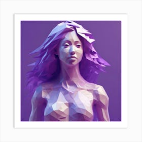 portrait of a Polygonal Woman Art Print