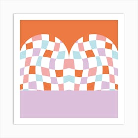 Checkered Vintage Pattern Art Print