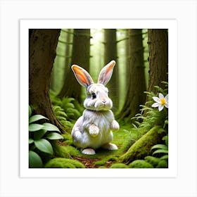 Rabbit In The Forest 6 Art Print