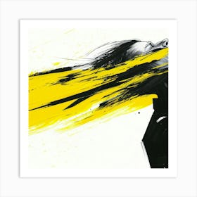 Black And Yellow Painting Art Print