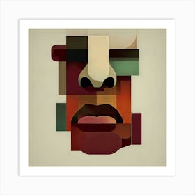 Abstract Portrait Of A Man Art Print