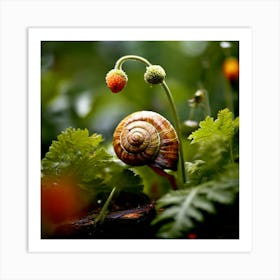 Nature Tree Plant Flower Snail Macro Garden Flora Branch Animal Summer Leaf Spring Gras (6) Art Print