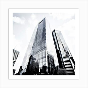 Black And White Cityscape Art Print