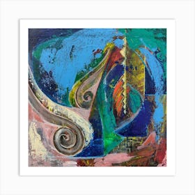 Living Room Abstract Wall Art, Past & Present   Art Print