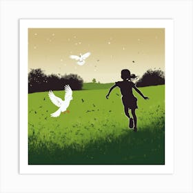 Doves In The Sky Art Print