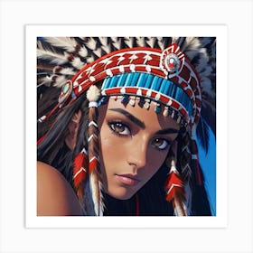Native American Girl Art Print