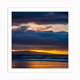 Sunset At The Beach 9 Art Print