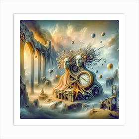 Temporal Echoes of Gemini Art Print