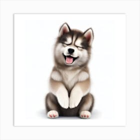 Husky Puppy 4 Art Print