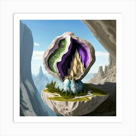 living in a geode Art Print