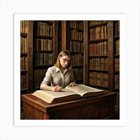 The Young Librarian 35 Art Print