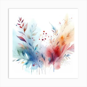 Watercolor Flowers 34 Art Print