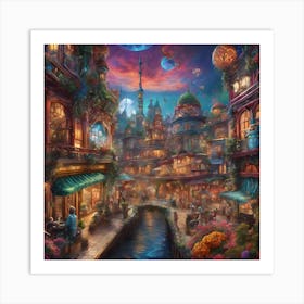 Disney City Art Print