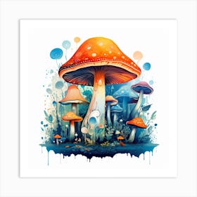 Mushroom Forest 14 Art Print